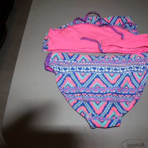 Multi Color 2 Pcs SO Bikini Swimsuit Size 16 - Picture 6 of 11